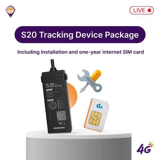 S20 Tracking Device Package with Installation and One-Year Internet SIM