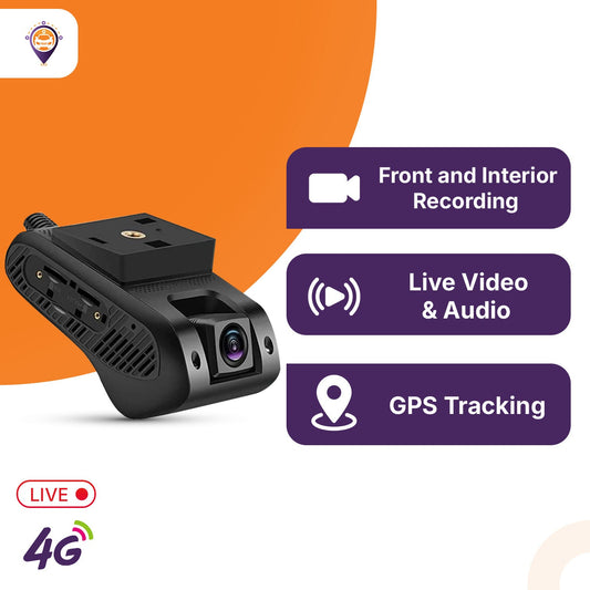 JC800P Dash Cam (Front & Interior) for Driver Monitoring and Vehicle Tracking