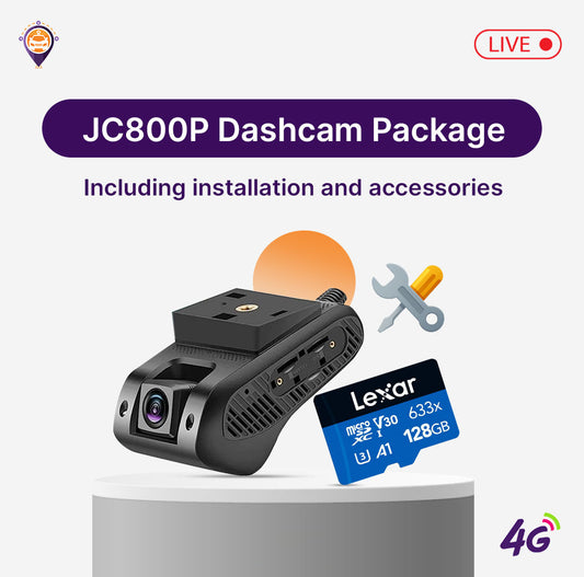 JC800P Remote Car Surveillance Camera Package with Installation and Accessories